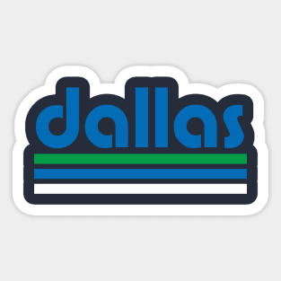 Retro Dallas Stripes Sticker